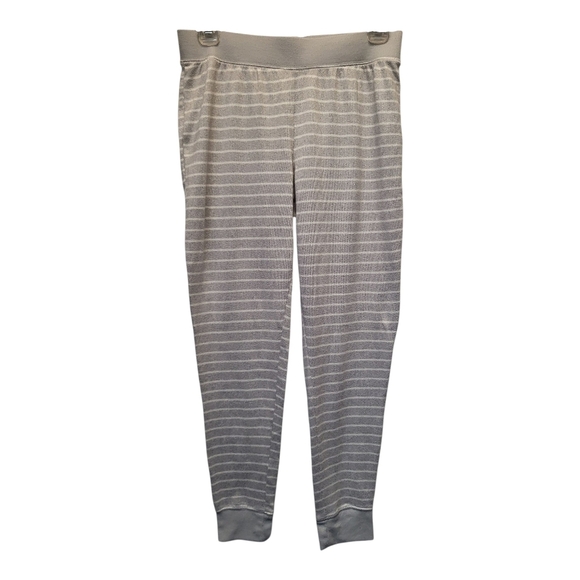 Stars Above Gray and White Striped Soft Pajama Set - Size M - Picture 3 of 5